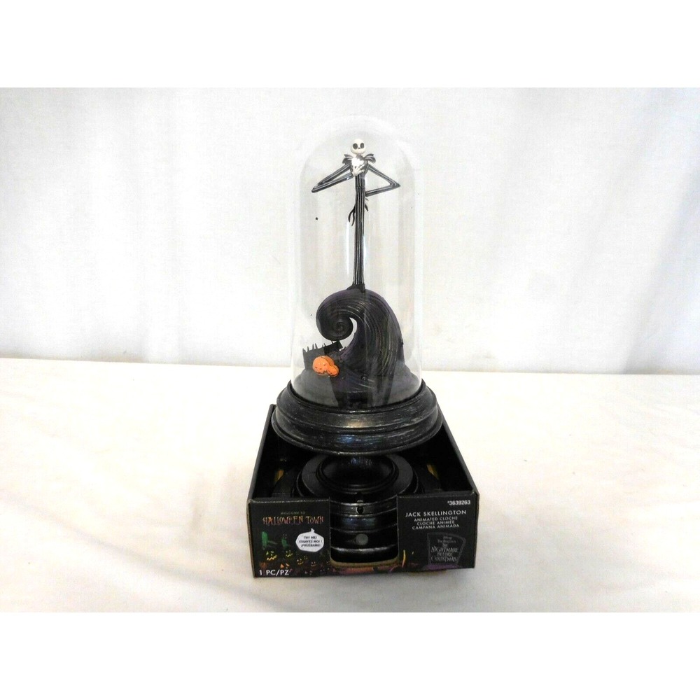 Disney Nightmare Before Christmas Jack Skellington Musical Cloche Globe Rare
